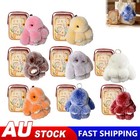 Bunny-Lulu Keychain With Tin, Cute Soft Plush Rabbit Car Pendant Birthday Gift