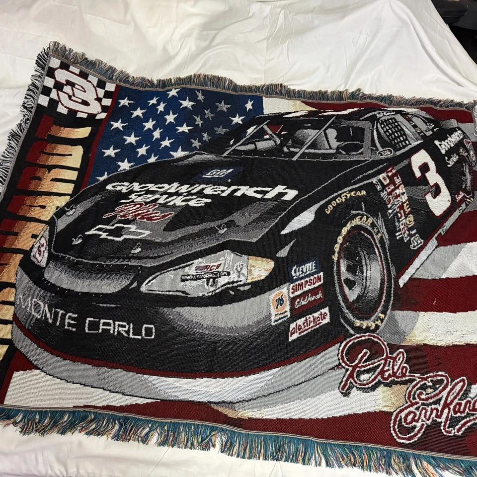 Manta tapiz tejida NASCAR Dale Earnhardt Sr #3 Nwest Company 57x46 nueva Foto 3 de 4