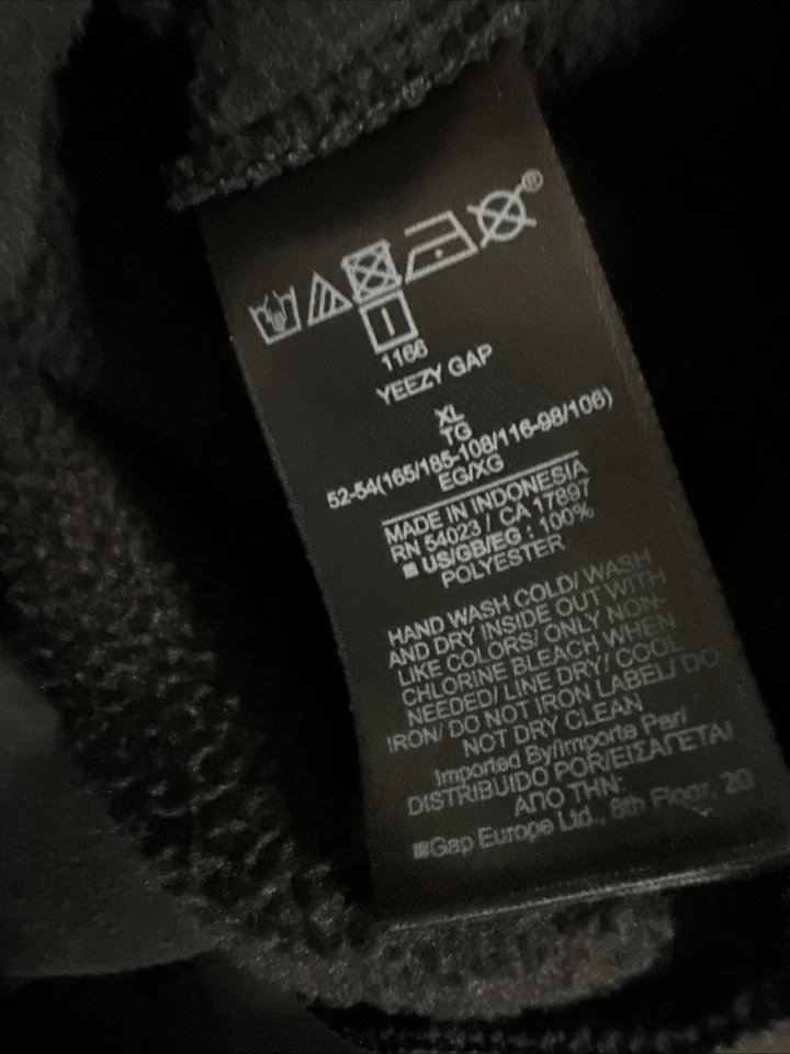 YZY x GAP Yeezy Pullover H09 Polar Polar Polar Sudadera con Capucha Negra Para Hombre Talla XL  Foto 4 de 4