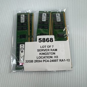 LOT OF 7 Kingston KTD-PE424/32G 32GB 2Rx4 PC4-2400T DDR4 ECC Server Memory RDIMM