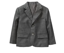 Janie and Jack Boys' Herringbone Blazer, Charcoal Grey, 8