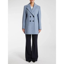 Cappotto doppiopetto in lana azzurro o grigio PENNYBLACK modello SATRAPO