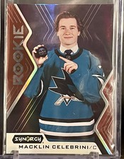 2024-25 Synergy Hockey Macklin Celebrini Rookie Red R-MC San Jose Sharks RC
