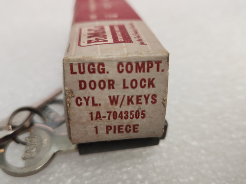 NOS NEW OEM 1951 51 FORD CAR TRUNK LOCK CYLINDER & KEYS 1A-7043505 SHOEBOX - Picture 14 of 14