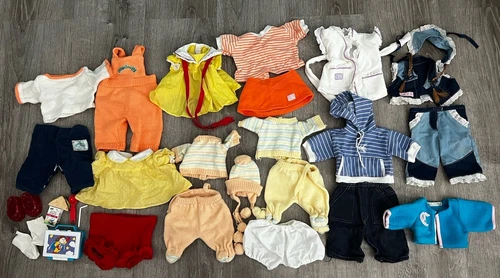 Vintage Coleco Cabbage Patch Kids Large Lot #2 Clothes Outfits Shirts Pants 80s