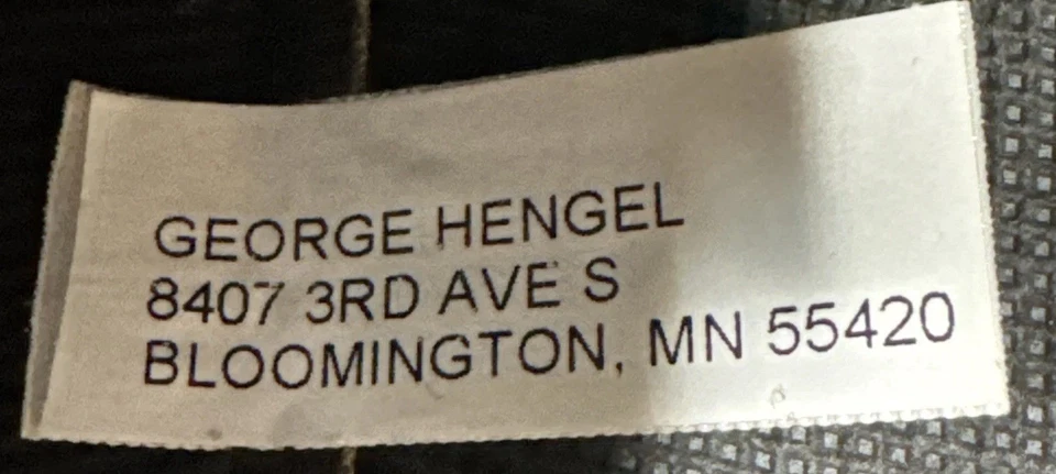 VTG Faux Leather Black Cowboy Hat Size Medium  (7 1/4) George Hengel Minnesota - Image 3 of 4