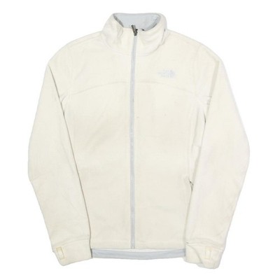 THE NORTH FACE Damen Fleecejacke Weiß S Polyester Zip Slim Fit