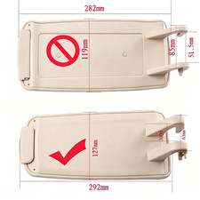Car Leather Armrest Center Console Cover Lid ...
