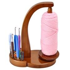 Yarn Holder Crochet Accessories Storage Attachment Walnut Knitting-Magnetic