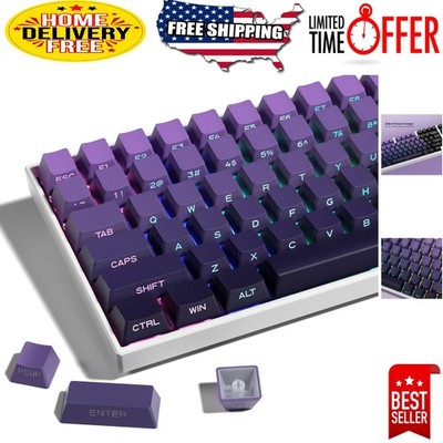 Ergonomic OEM Profile Rainbow RGB Keycaps for Mechanical Keyboards - 136 Pieces