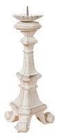 Biscottini Holz Kerzenhalter Weiß Antik 13X13X29 Cm Shabby Chic