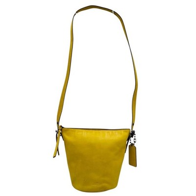 Shoulder Bag COACH Bucket Yellow Leather Small Handbag Purse 32281