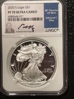 2020-S $1 SILVER AMERICAN EAGLE NGC PF70 Signed EDMUND C. MOY : 07189