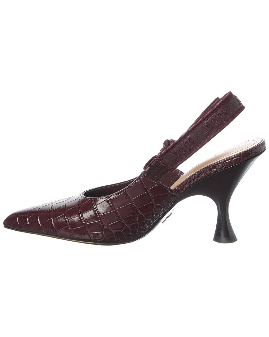 Dior J'adior Croc-Embossed Leather Slingback Pump Women's thumbnail 2