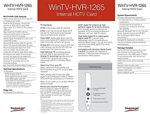 Hauppauge 1196 WinTV HVR-1265 PCI Express Hybrid High Definition TV Tuner Card - Image 4 of 4