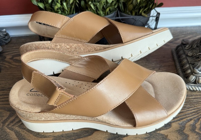 New Clarks Leather Diaz Sandal Women’s 11