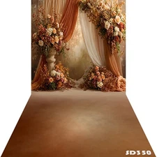 10'x20'CP Floral Curtain Hall Scenic Microfiber Fabric background backdrop SD350