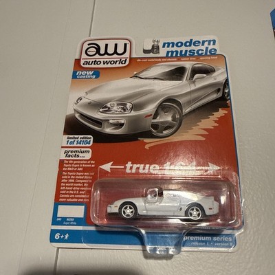 Auto World 1:64 1993 White Toyota Supra Diecast Model Car AWSP064B