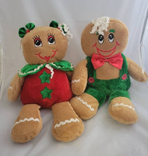 Dan Dee Collectors Choice Gingerbread Girl And Boy 18" Plush Doll Has Hang Tags