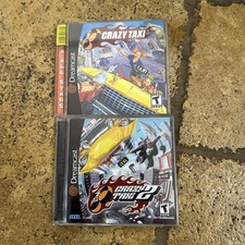 Crazy Taxi 1 & 2 Sega Dreamcast Game Lot CIB Complete Tested