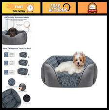 Washable Orthopedic Dog Bed - Soft Calming Pet Cuddler for Small to Large Dogs,