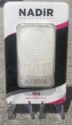 50g (grams) Nadir .999 Fine Silver Bullion Bar In Factory Assay TEP - A012008