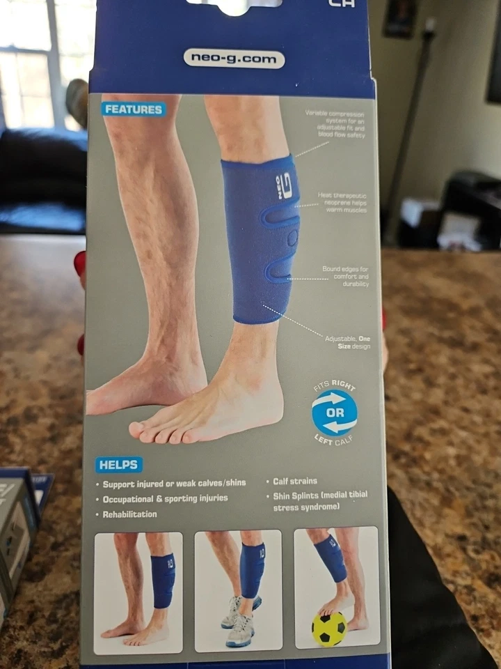 Soporte de férula de espinilla de pantorrilla compresión ajustable talla única para la mayoría izquierda o derecha Foto 3 de 4