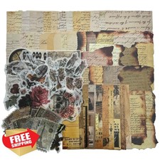 Vintage Aesthetic Scrapbook Kit 129 Pcs Paper Stickers