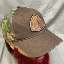 Red Head Brand Co.  Pro Bass Camo Cap Gone Fishing Adjustable Brown