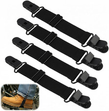 4 Pcs Adjustable Boot Straps for Cowboy Boots, Elastic Boot Straps with Sturdy C