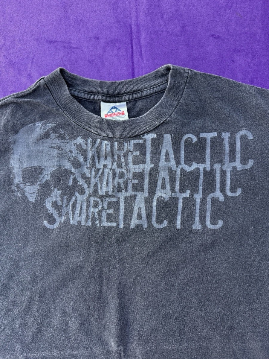 Vintage SKARE TACTIC Hardcore Punk Band T-Shirt Black Size M View 2