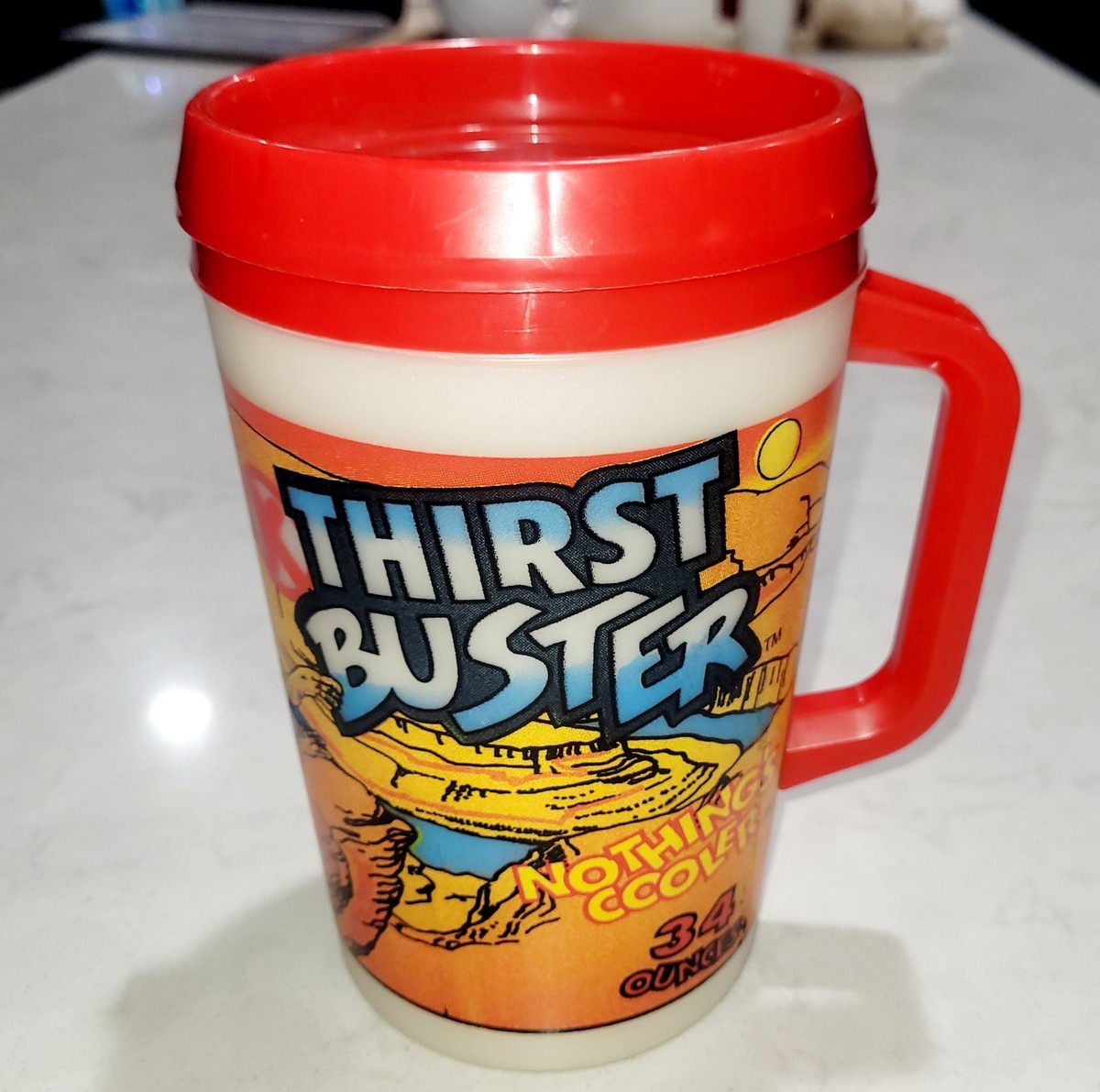 Vintage 90s Circle K Thirst Buster Desert Lizard 34 Oz. Drink