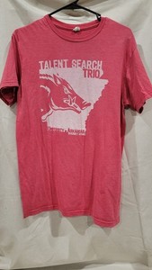 Delta Ringspun Arkansas Razorbacks Team Red Shirt T-Shirt Adult Size L
