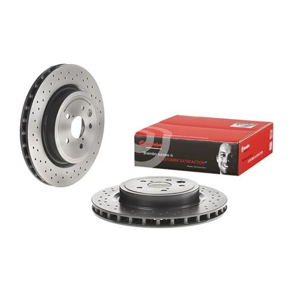 2X Brembo Bremsscheiben 345Mm Gelocht/Innenbel. Hinten Passend FÜR Lexus IS |-image