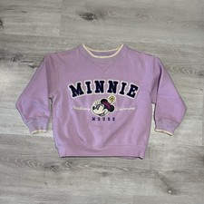 Vintage DisneyLand Minnie Mouse Purple Crew Neck Sweatshirt- Kids Youth Small