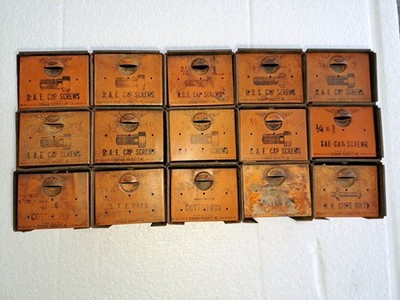 Vintage Dorman Storage Add-A-Bin Tool Storage Bin 15 Drawer Cabinet  