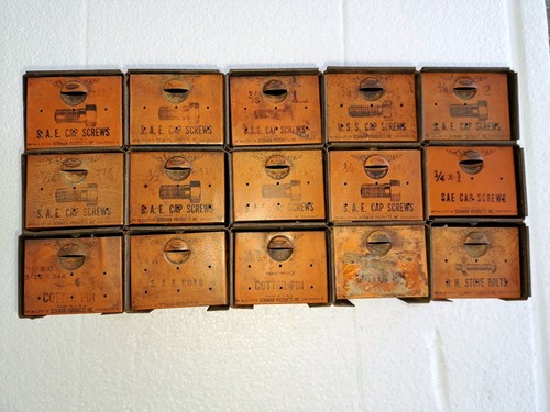 Vintage Dorman Storage Add-A-Bin Tool Storage Bin 15 Drawer Cabinet