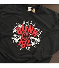 Blink-182 Black Crewneck Sweatshirt Gildan Band Bootleg Mens Large