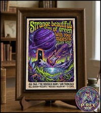 Jimi Hendrix 3rd Stone From The Sun Silver Seas Psychedelic Art Poster 12"x8"