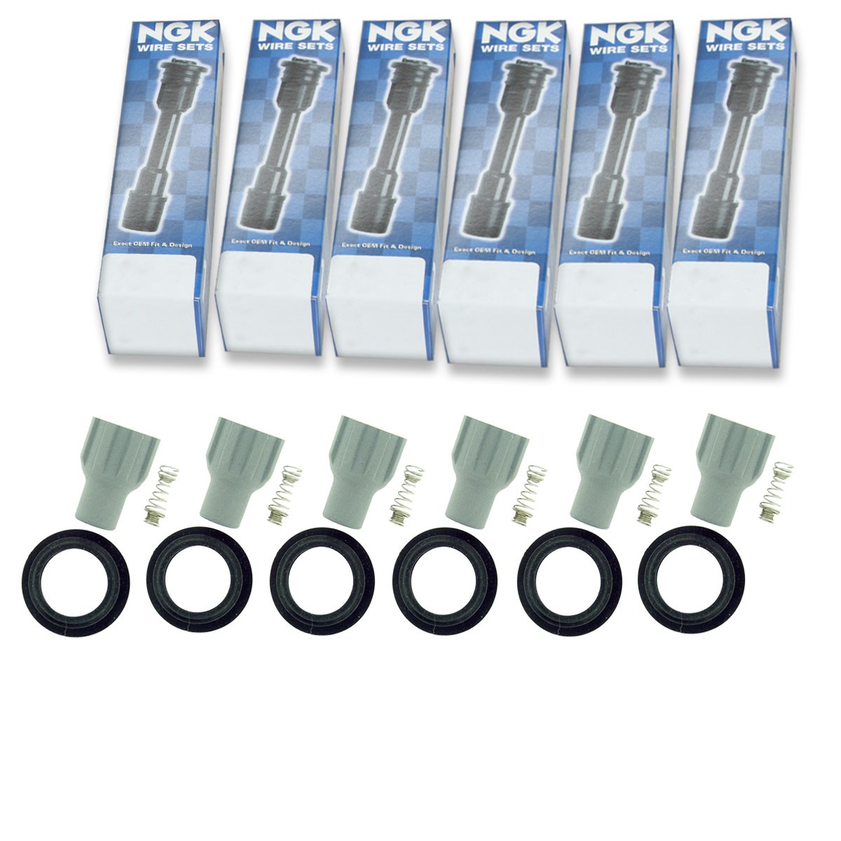 6 pc NGK 58984 CPB-GM011 Ignition Coil Boots for SPP142E SPB205 702523 jj