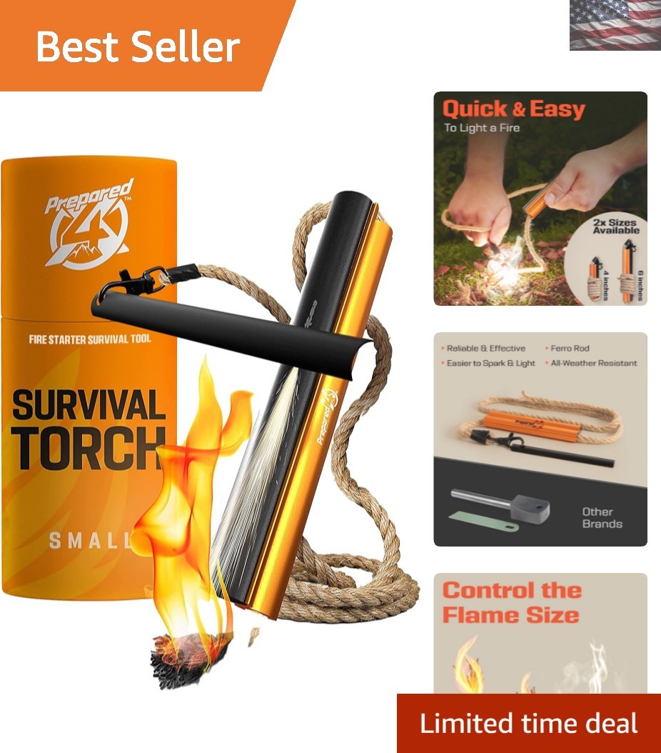 Waterproof All-in-One Survival Fire Starter Kit with Ferro Rod for Outdoor Adventures  