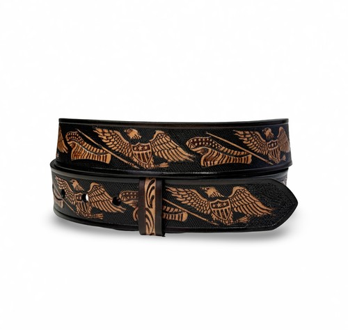 Western Genuine Leather Belt Full Grain Handmade Men's Heavy Duty Without Buckle - 第 7/7 張圖片
