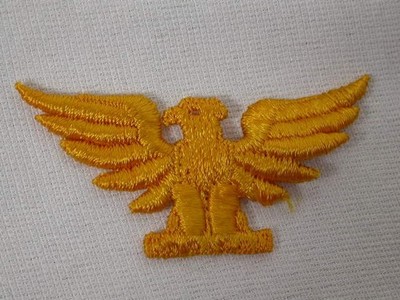 Golden Yellow Spread Eagle Phoenix Embroidered Sew On Applique Patch Embroidered