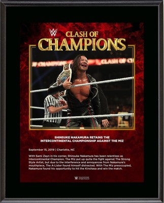 Shinsuke Nakamura WWE 10.5'' x 13'' 2019 Clash of Champs Sublimated Plaque