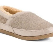 ROCKPORT Veda Quilted Slippers Women s 7 Taupe Comfort Slip On NWB