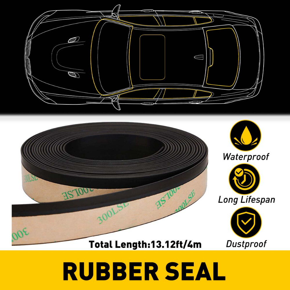 Car Front Rear Side Window Trim Edge Moulding Weatherstrip Rubber Seal Strip 4M
