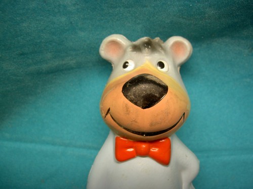 Yogi Bear von Hanna Barbera 1965, Plastik Hohlfigur mit Pfeife - Bild 3 von 6