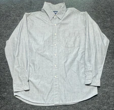 Polo Golf Ralph Lauren Lowell Sport Long Sleeve Button Up Mens Large Gray Shirt