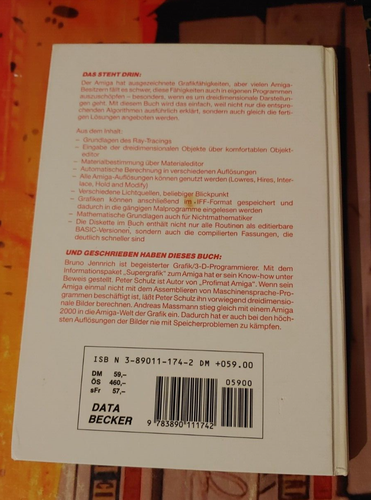 Jennrich 3-D-Grafik-Programmierung (Commodore Amiga DATA BECKER 1987) Buch - Bild 2 von 2