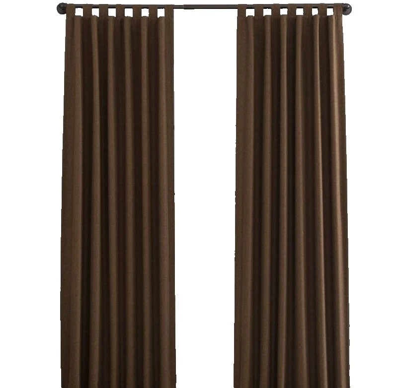 Brown Abstract Window Curtains & Drapes